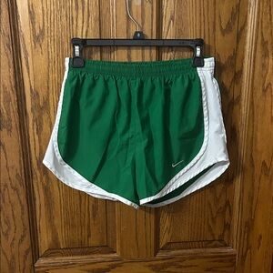 Nike Green and White Women's Athletic Shorts